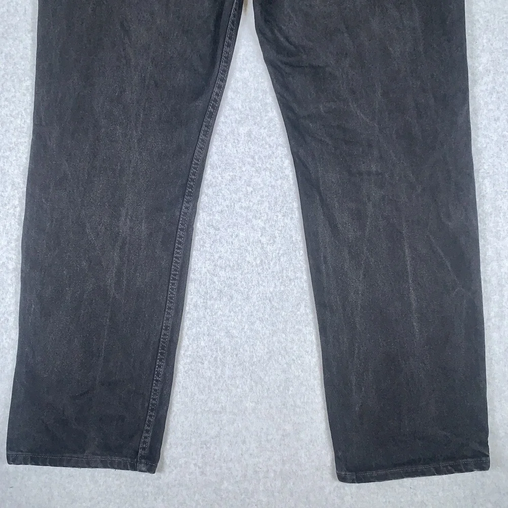 Vintage Levi's 505 Black Jeans 90's Made in USA Regular Fit Straight Leg 42x32